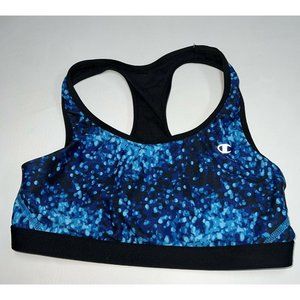 Champion Womens Racerback Sports Bra Size XS S Blue Black